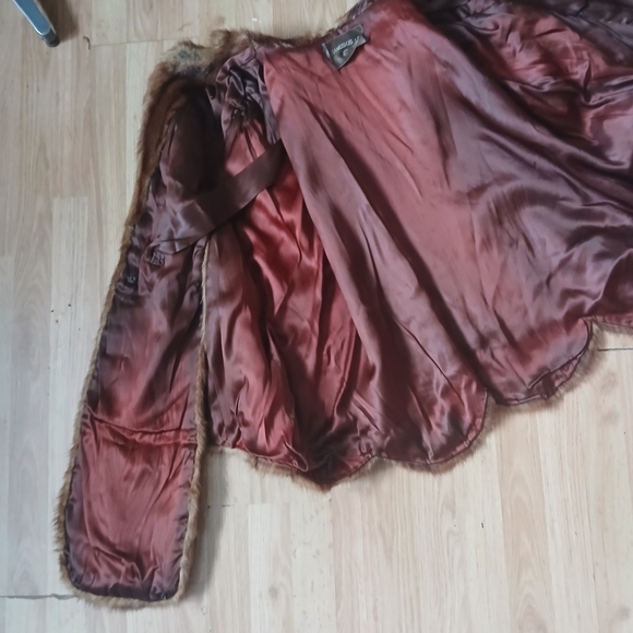 L.Bamberger & CO. Newark Elegant Brown Fur Mink Stole Wrap - Picture 9 of 16